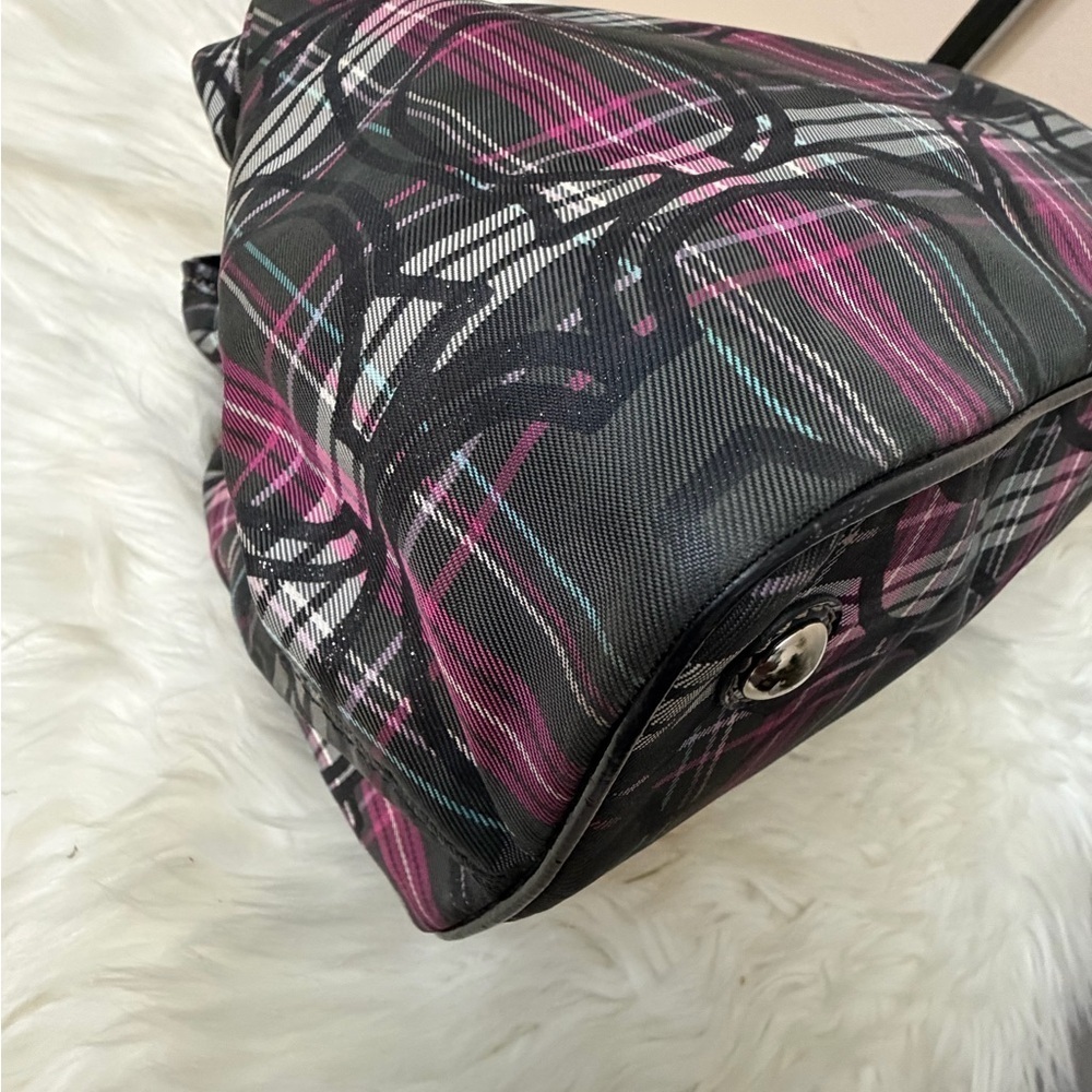 Coach Multicolor Plaid Tote Bag - Picture 6 of 14
